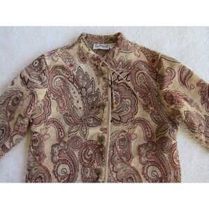 Flashback Tapestry Jacket Womens M Paisley Blazer Boho Artsy Western Hippie 90s